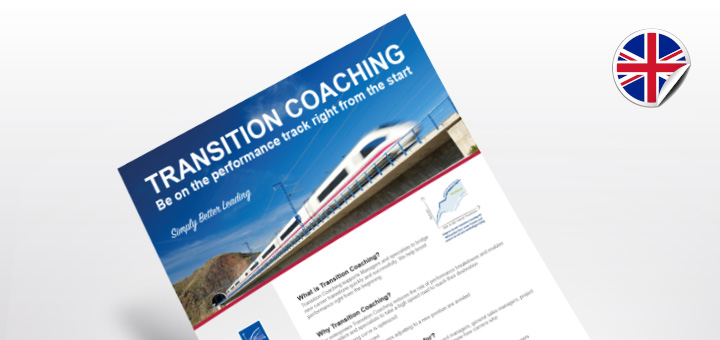Flyer TRANSITION COACHING | Be on the performance track right from the start